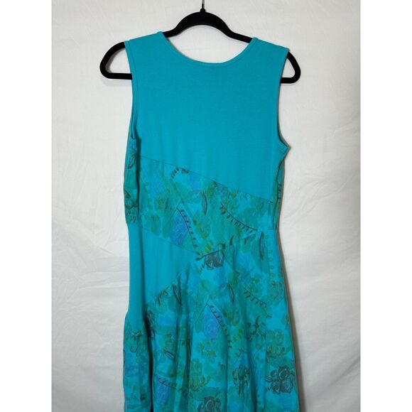 Color Me Cotton Women's Sleeveless Maxi Dress Tiered Skirt 100% Linen Size M - Picture 6 of 8